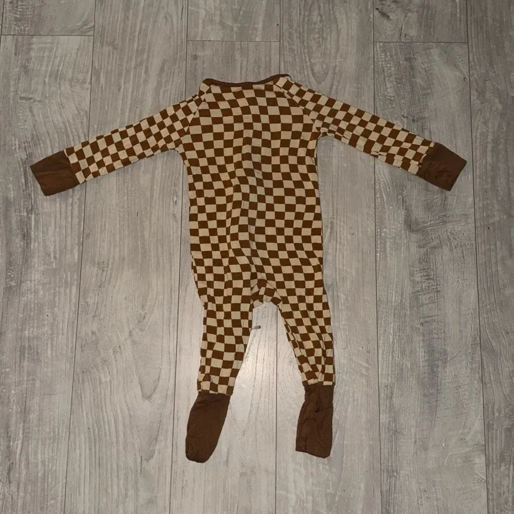 No-brand Brown and Cream Sleepsuits-babygrows